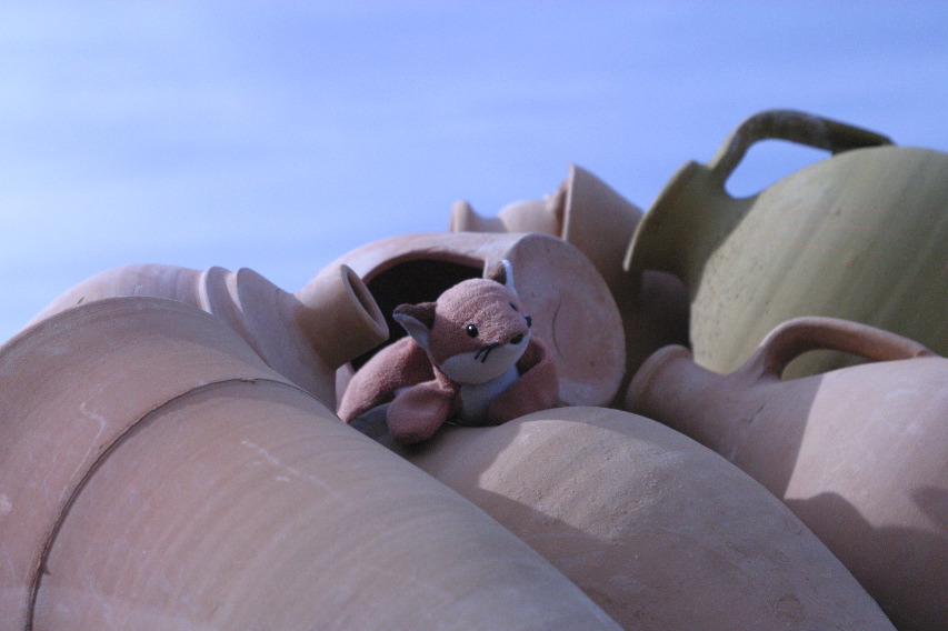 Rick didn't get much out of the pottery demonstration, but he enjoyed the climbing